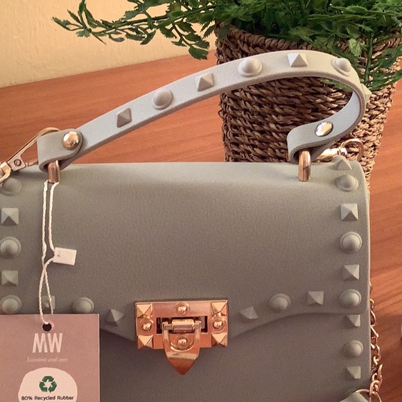 NWT MW Gray Studded Purse 💜💜💜 - Picture 5 of 10